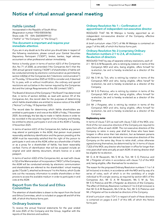 Notes to the form of proxy